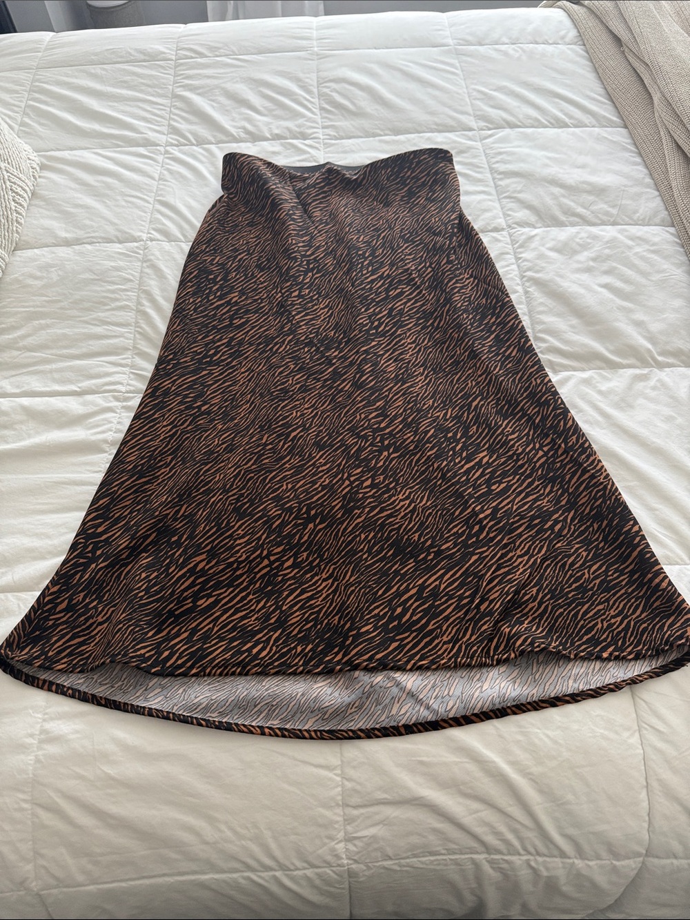 Rachel Zoe Brown and Black Animal-Print Maxi Skirt
